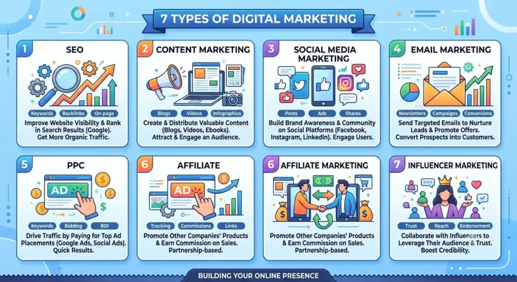 types of digital marketing